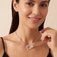 thumbnail image 2 of Beautlace Heart Necklace for Women,5A Cubic Zirconia Double Heart Pendant Necklace,18k White Gold Plated Love Valentine’s Day Anniversary Birthday Christmas Jewelry Gift for Mom Wife Girlfriend, 2 of 12