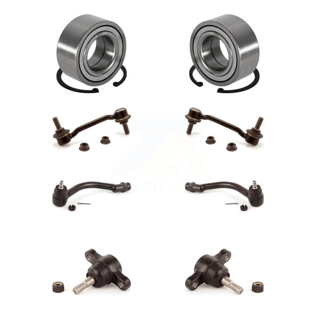 Transit Auto Front Wheel Bearing Suspension Lower Ball Joint Outer Tie Rod End and Sway Bar Stabilizer Link Kit (8Pc) for Car 2007-2011 Hyundai Azera - Left Right Side (Driver Passenger) K7T-107842