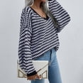 thumbnail image 5 of Womens Loose Crewneck Long Sleeve Stripped Off the Shoulder Knitted Solid Pullover Fall Jumper Tops Black XL, 5 of 7