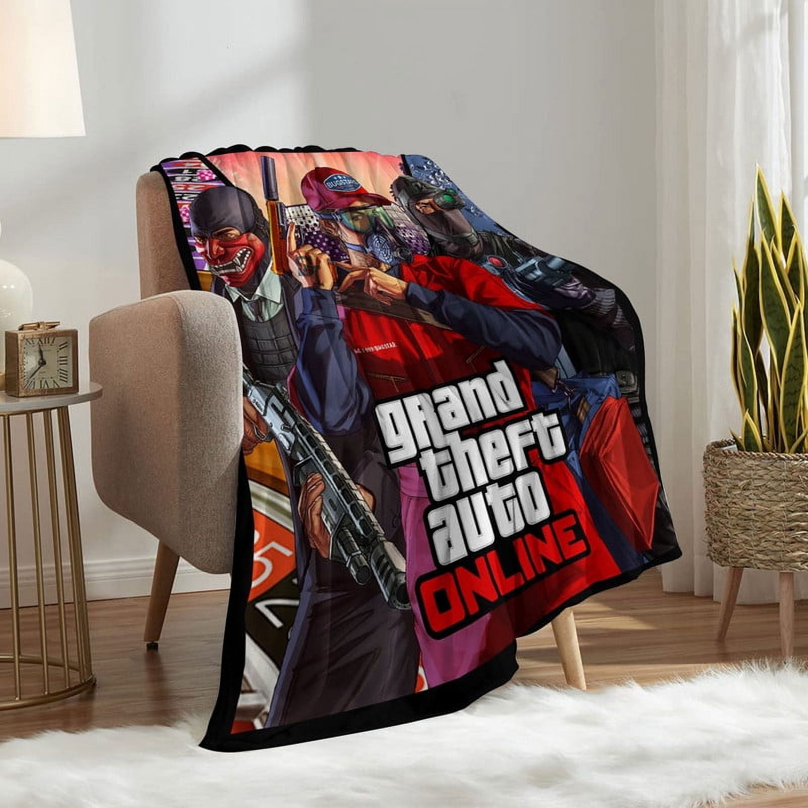 Grand Theft Auto Gra5 Throw Blanket Gifts for Fans Lover Girls Boys Women Present Hoodie Him Bed 40"x50"