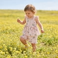 thumbnail image 2 of MEZZALL Girls Floral Sleeveless Vest And Ruffle Shorts Two Piece Outfit Sets Casual Playwear Comfortable Twill Comfortable Kids Clothing Sets Soft Fabric All Day Wear, 2 of 8