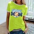 thumbnail image 2 of Camiseta holgada cómoda debajo de la cintura con cuello redondo y estampado elegante para mujer, blusa de manga corta, Tops informales OAVQHLG3B Store lin121212, 2 of 5