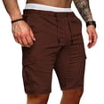 thumbnail image 5 of zuwimk Shorts For Men,Men's Cool Straight Fit Flat Front Shorts Brown,L, 5 of 5