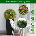 thumbnail image 6 of Yeshouse Artificial Topiary Balls, Set of 2, Decorative Faux Flower Spheres with Chains for Patio, Garden, Wedding, 6 of 7