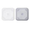 thumbnail image 2 of 2 PackHair Catcher," Square Hair Drain Cover for Shower Silicone Hair Stopper with Suction Cup,Easy to Install Suit for Bathroom,Bathtub,Kitchen,White Gray, 2 of 9