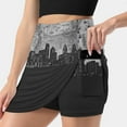 thumbnail image 2 of Philadelphia Skyline Women's skirt With Hide Pocket Tennis Skirt Golf Skirts Badminton Skirts Running skirts Philadelphia, 2 of 7