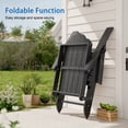 thumbnail image 6 of CHYVARY 3-Position Adjustable Foldable Adirondack Chairs Set of 2, Heavy Duty HDPE Patio Furniture with Cup Holder, All-Weather Deck Seating, Black, 6 of 9