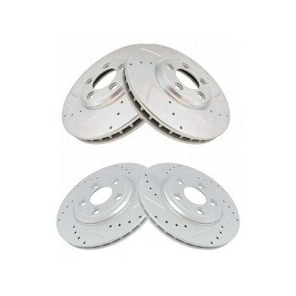 Brake Pad and Rotor Kit 4 Piece - Compatible with 2000 - 2006 Lincoln LS 2001 2002 2003 2004 2005