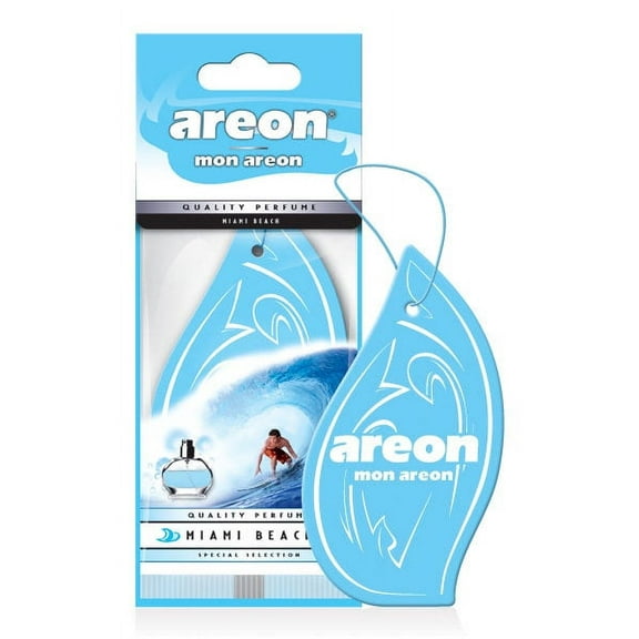 Areon Car Hanging Air Freshener, 12pk, Miami Beach