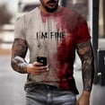 thumbnail image 2 of Im Fine Bloody Shirt Halloween Bloody Cloth Men Horror Tshirts Funny Shirts Gift, 2 of 4