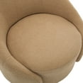 thumbnail image 2 of DREAMSIDEA Swivel Barrel Accent Chair, Modern Upholstered Living Room Chair 360°Round Club Armchair-Light Brown/Camel, 2 of 6