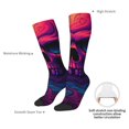 thumbnail image 6 of Fotbe Purple-Red Skull print Women's Men's Novelty Crew Socks Cotton Socks Knee High Socks for Walking,Running,Nurses,Pregnancy, 6 of 8