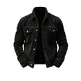 thumbnail image 4 of Fall Jacket Men Vintage Lapel Button Down Corduroy Multi-Pockets Trendy Coat Outerwear, 4 of 4
