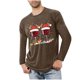 thumbnail image 1 of Blusas y camisas de manga larga con cuello redondo para hombre, ropa deportiva para el hogar, pijamas, camisetas de color liso, blusa deportiva para hombre, poliéster, 1 of 5