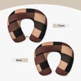 thumbnail image 3 of Travel Pillow Memory Foam, Head Neck Support Airplane Pillow For Traveling, Car, Home, Travel Neck Flight Pillow 12 Inches Rosybrown Buffalo Plaid Check Tartan Scotland_4, 3 of 8