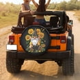 thumbnail image 3 of KAKALAD Sun Flowers Sunflower Gnome 08 Spare Tire Cover Universal Vehicle Accessories Buckle Car Tools 16”in, 3 of 6