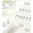 thumbnail image 3 of Hypoallergenic Flat Back Earrings for Women - Surgical Steel Earrings for Sensitive Ears 20G Stainless Steel Earrings Stacking Small Flat Back Stud Hoop Cartilage Earrings, 3 of 10