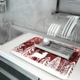 thumbnail image 5 of Christmas Dish Drying Mats for Kitchen Counter 16x18 Inch Merry Christmas Happy New Year Snowflake Microfiber Drying Mat Kitchen Accessories Fast Dry Dishes Pad Dish Rack Drainer Mat for Coffee Bar, 5 of 6
