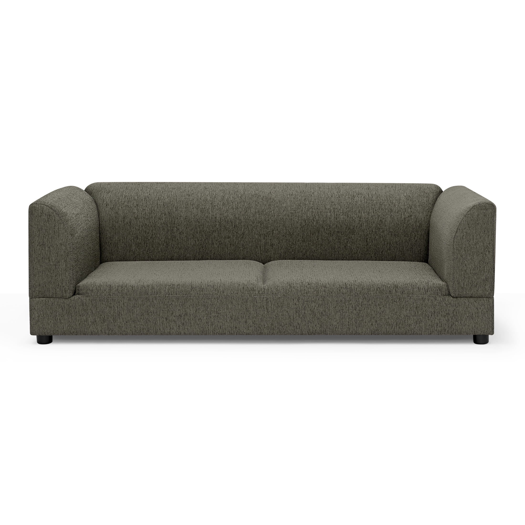 Noble House 57" Comfortable Oversized Pet Sofa, Modern Rectangular Dog Bed with Armrests and Cushion, Dark Gray