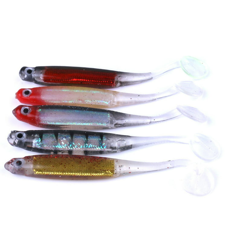 Welling Artificial Fishing Lure Soft Worm Swimbait Jig Head Fly