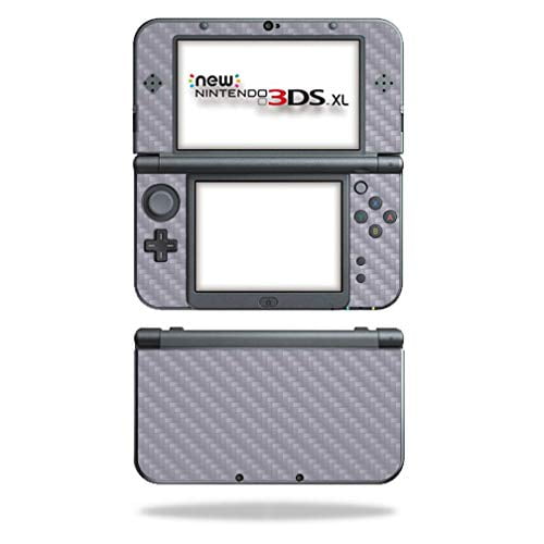 MightySkins Carbon Fiber Skin for Nintendo New 3DS XL (2015) - Gray | Protective, Durable Textured Carbon Fiber Finish | Easy to Apply, Remove, and Change Styles | Made in The USA