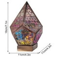 thumbnail image 4 of Lámpara de mesa con proyección de cielo estrellado y mosaico bohemio, lámpara de noche, 4 of 5