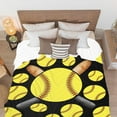 thumbnail image 3 of Yibo Baseball Blanket Flannel Soft and Comfortable Anti-static Bed Sofa Blanket, 3 of 7