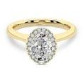 thumbnail image 4 of IGI Certified 1 Carat Oval Shape Lab Grown Diamond Engagement Ring | 14K Yellow Gold | Harriet Halo Diamond Ring | FG-VS1-VS2 Quality Friendly Diamonds, 4 of 6