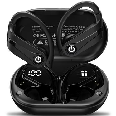Wireless Earbuds,for iPhone,Android Ailkin Wireless 5.3 Bluetooth Earbuds 950mah 160hrs Waterproof IPX7 Stereo Earphone Headset True Wireless Earbuds Noise Cancelling with Charging Case Ear hooks