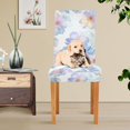 thumbnail image 4 of Yayeee 2 Pack Dining Chair Covers Stretch Parson Chairs Slipcovers Seat Protector, Pastel Flower Pattern, 4 of 6