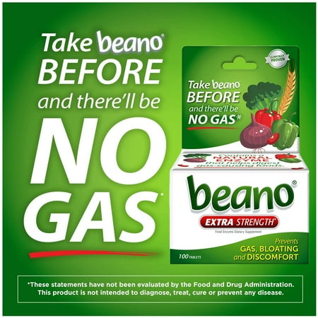 Beano Digestive Enzyme, Gas Prevention & Digestive Enzyme Supplement, 100 Count