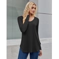 thumbnail image 2 of Zeagoo Long Sleeve Tops for Women Solid or Printed Blouse Casual Basic Tunic Spring T-shirt Lightweight, 2 of 6