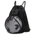 thumbnail image 1 of Bolsa de fútbol para adolescentes, mochila de fútbol, bolsa de gimnasio, mochila con cordón, fútbol y bolsas para baloncesto, voleibol, béisbol con bolsillo de malla para pelota, 1 of 5