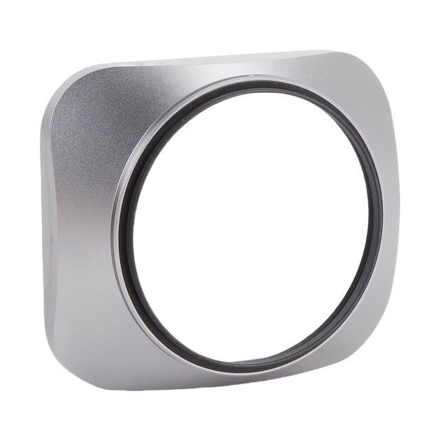 Square Metal Lens Hood with Cover, Accurate CNC Fine Processing Camera Lens Hood Cover Shade Protector for Camera Accessories