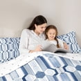 thumbnail image 5 of Manfei Geometric Honeycomb Bedding Comforter Set 2pcs for Female Men,Abstract Stripes Twin Comforter Sets Microfiber,Vintage Aesthetic Breathable Bedding Set,Microfiber Bedroom Decor,Reversible, 5 of 8