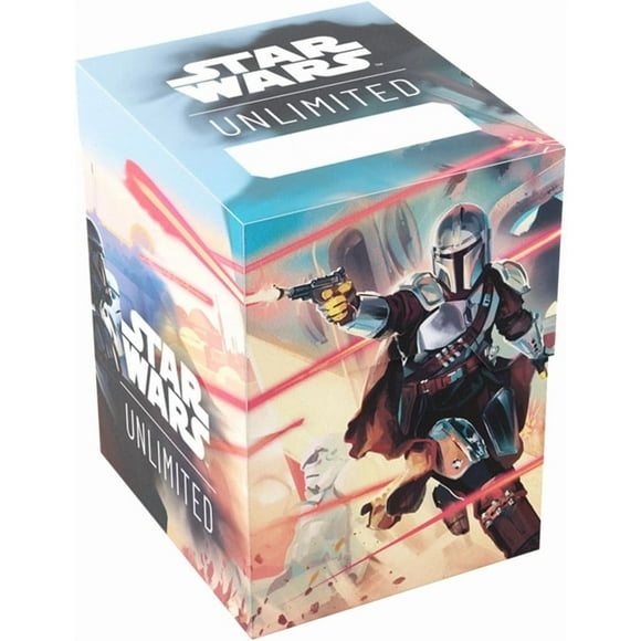 Gamegenic Star Wars Unlimited SOFT CRATE - Full-Color Printed & Officially Licensed Durable Deck Box, Holds 60 Double-Sleeved Cards, Perfect for TCGs and LCGs, Mandalorian/Moff Gideon Design