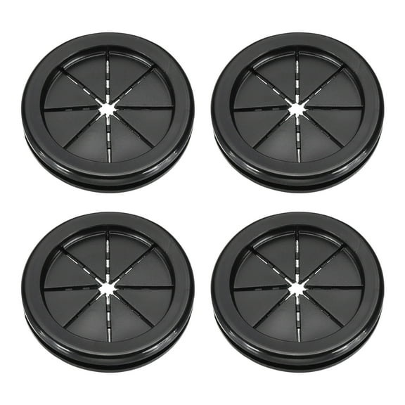 Uxcell Rubber Grommet 1-3/8", Round Rubber Hole Plugs  Firewall Plug Grommet Wire Cable Protection, Black 4 Pcs