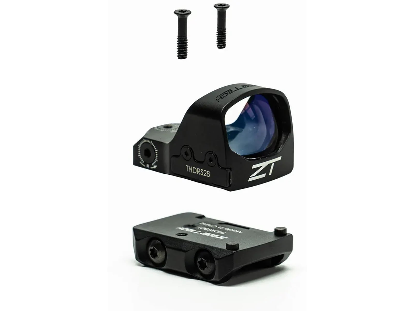 ZeroTech Optics Thrive HD RMR FootPrint Reflex Red Dot Sight w/ Low Mount, 1x28mm, 3 MOA Green Dot, Black