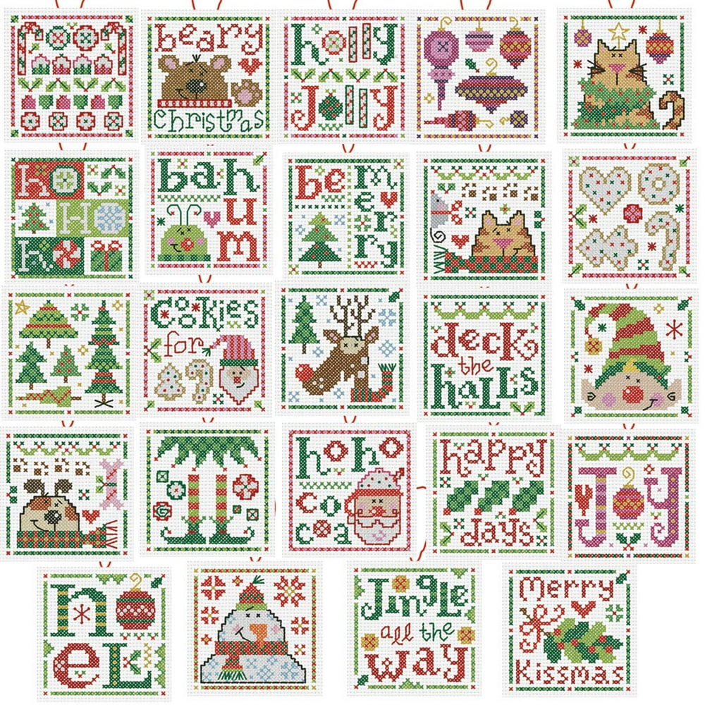 Herrschners® Jolly Mini Ornaments Counted Cross-Stitch Kit - Walmart.com - Walmart.com