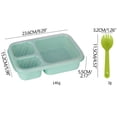 thumbnail image 4 of Xihbxyly Lonchera Portátil, Contenedor Compacto de 3 Compartimentos, Diseño Hermético, Plástico Apto para Microondas, Ideal para Oficinistas y Estudiantes, Fácil de Limpiar., 4 of 4