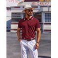 thumbnail image 4 of COOFANDY Mens Knit Polo Golf Shirt Classic Short Sleeve Summer Textured Shirt Regular Fit, 4 of 6