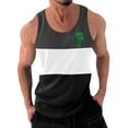 thumbnail image 1 of Tank Top for Men, Men Casual Fashion Patchwork Print Pullover Round Neck Sports Tank Tops, 1 of 3