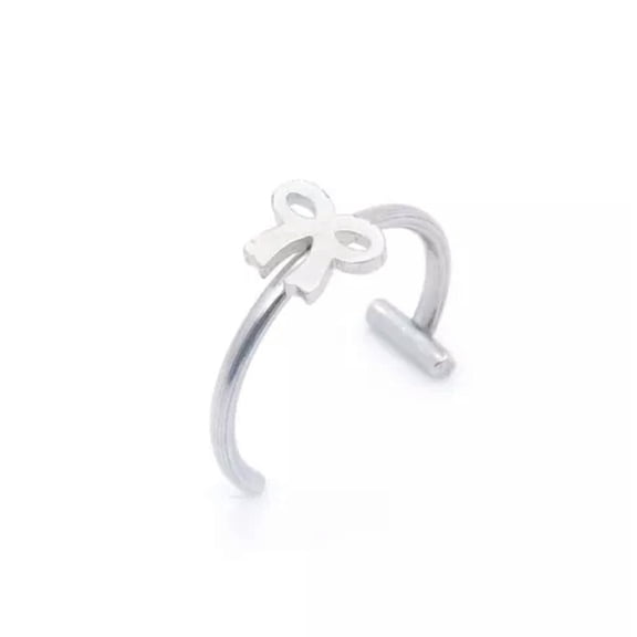 K-KED 1pc Heart Lip Clip Cuff C-shaped Septum Piercing Fake Body Piercing Non Piercing-Silver B