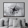 thumbnail image 3 of wall26 Framed Canvas Print Wall Art Compass on Gritty Gray City Brick Wall Abstract Shapes Digital Art Graffiti &amp; Street Art Scenic Cityscape for Living Room, Bedroom, Office - 16"x24", 3 of 5