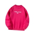thumbnail image 4 of Sudadera para Mujer Jersey Trajes Casuales Disfraces Rojos Rosas Tops Sudadera con Cuello Redondo para Desplazamientos Uso Diario Compras , l L, 4 of 8