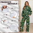 thumbnail image 6 of Xoenoiee Green Shamrock Hat Coin Bow Heart Print Sweatsuits for Women St. Patrick's Day 2-Piece Tracksuit Set Includes Jogger and Matching Pullover Sweatshirt for Sport Workout, L, 6 of 7