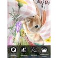thumbnail image 7 of Happy Easter Bunny Cloth Napkins Set of 4 Reusable Dinner Napkins, Spring Floral Pink Blue Plaid Cocktail Napkin Washable Table Napkins for Wedding/Holiday Party/Baby Shower 20"x20", 7 of 7