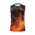 thumbnail image 6 of Picia Fiery Dragon Of Chaos mens Cotton Tank Undershirts , Moisture-wicking Ribbed Tanks, Lightweight Cotton Tank Undershirts-Medium, 6 of 8