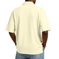 thumbnail image 3 of Mens Golf Polo Shirts Short Sleeve Casual Solid Color 3-Button Bottom Side Split Classic Fit Solid T-Shirts Summer Cool Clothing, 3 of 8