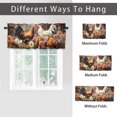 thumbnail image 6 of Rooster Kitchen Valance Curtain Rod Pocket Farm Chicken Rustic Farmhouse Floral Flower Country Retro Privacy Window Valances for Living Room Kitchen 54 by 18 in, 1 Panel, 6 of 6